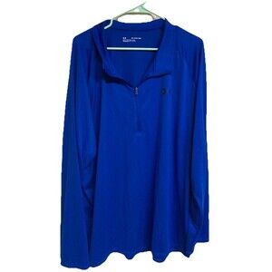 Men's Under Armour Tech 1/2 Zip Long Sleeve Pullover Loose Fit Blue Size 4XL